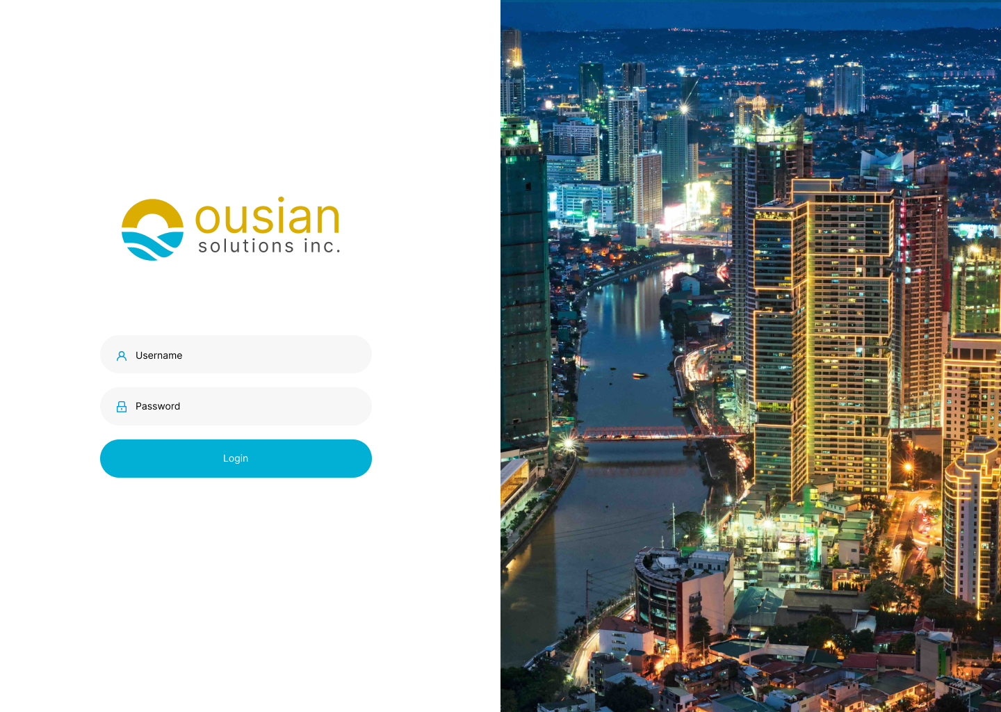 Ousian HRIS Login Page