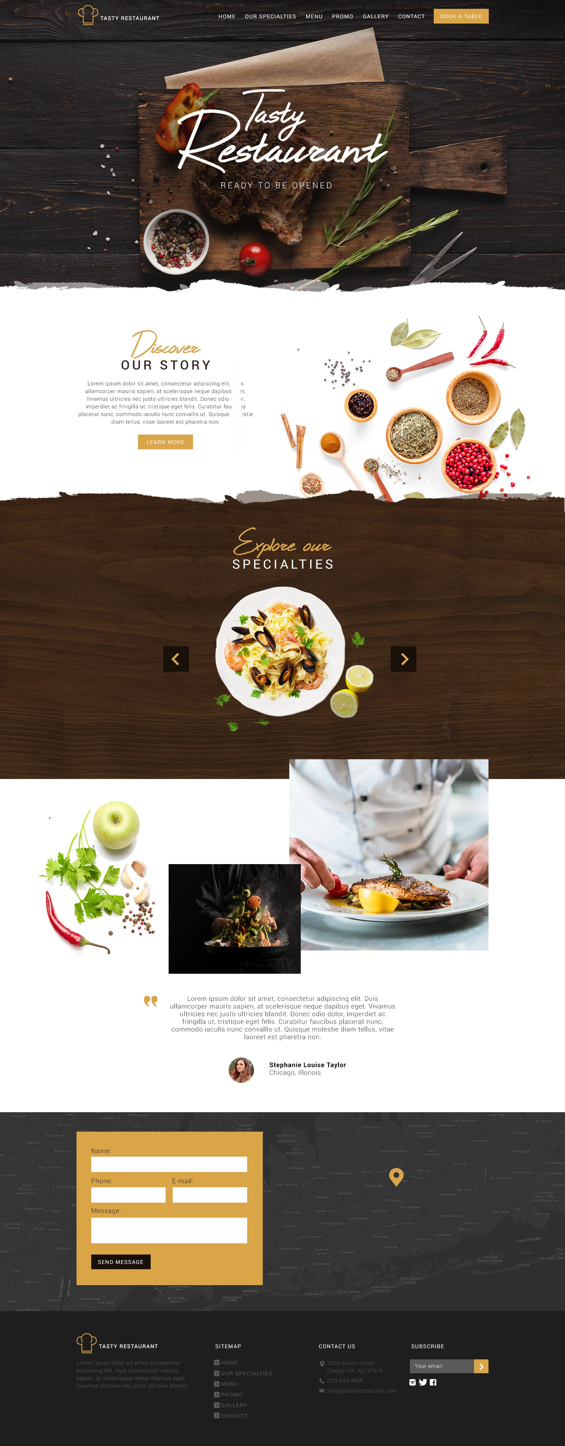 Tasty Restaurant Website